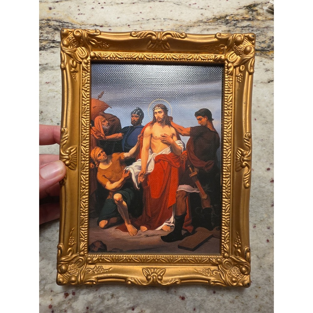 Framed Religious Art Print of Jesus 5X7